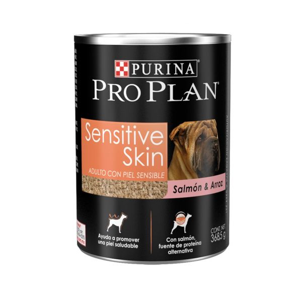 Pro Plan Adult Sensitive Skin Lata Salmón y Arroz 368 gr