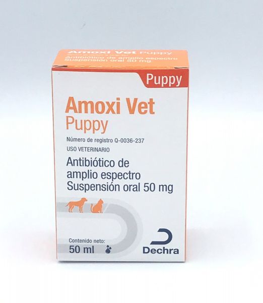 Amoxi Vet Puppy 50 mg. Suspensión Oral 50 ml.
