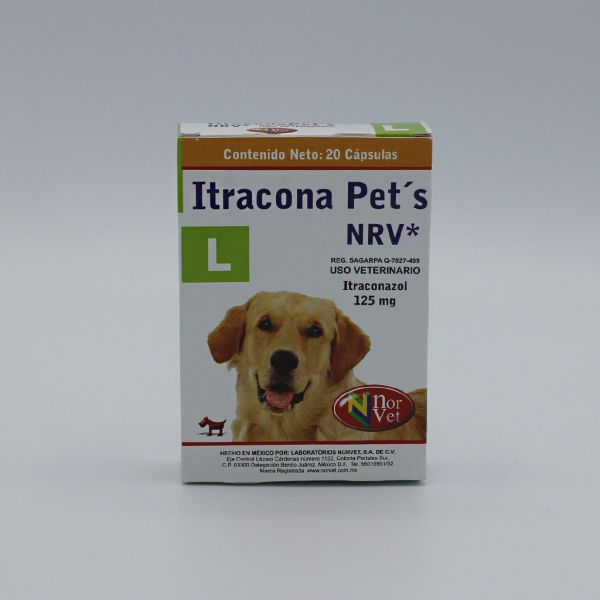 Itracona Pet’s L 125 mg. 20 cápsulas
