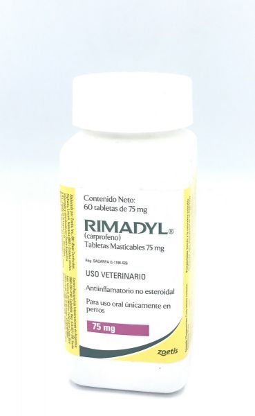 Rimadyl 75 mg 60 tabs.