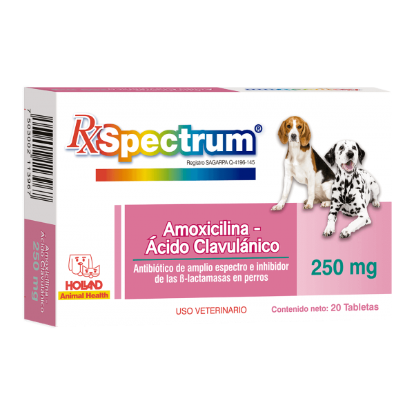 Spectrum Amoxicilina/Acido Clavulánico 250 mg 20 tabs.