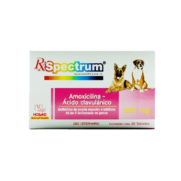 Spectrum Amoxicilina/Acido Clavulánico 500 mg 20 tabs.