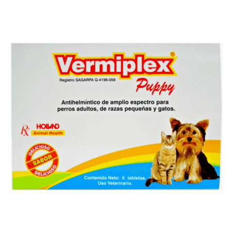 Vermiplex Puppy Cartera 6 tabs.